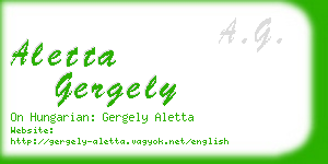 aletta gergely business card